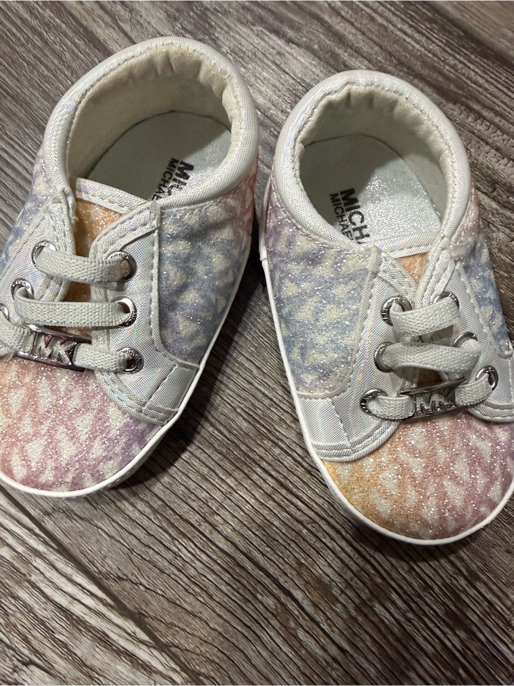 MICHAEL Michael Kors crib Pastel Glitter Logo Sneakers - Multi